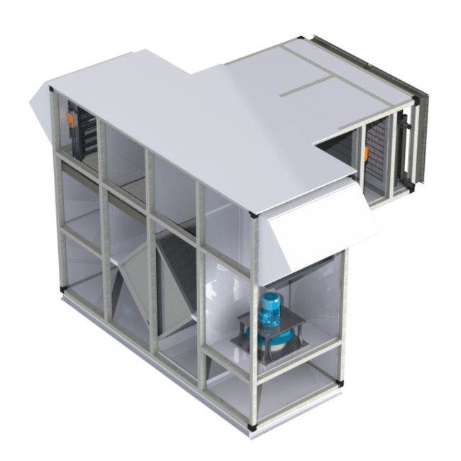 Приточно-вытяжной агрегат климатический наружного исполнения с жидкостным нагревом