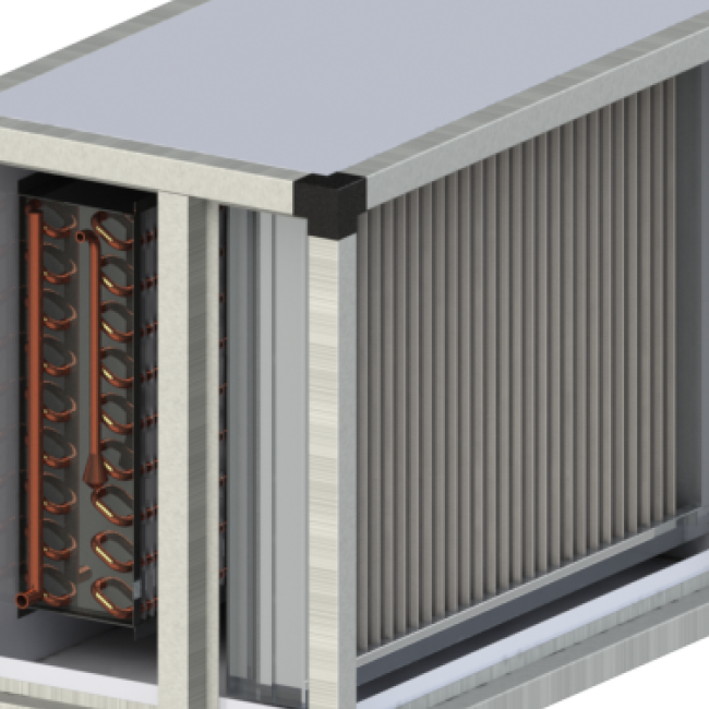 Приточный агрегат климатический наружного исполнения с газовым нагревом и охлаждением