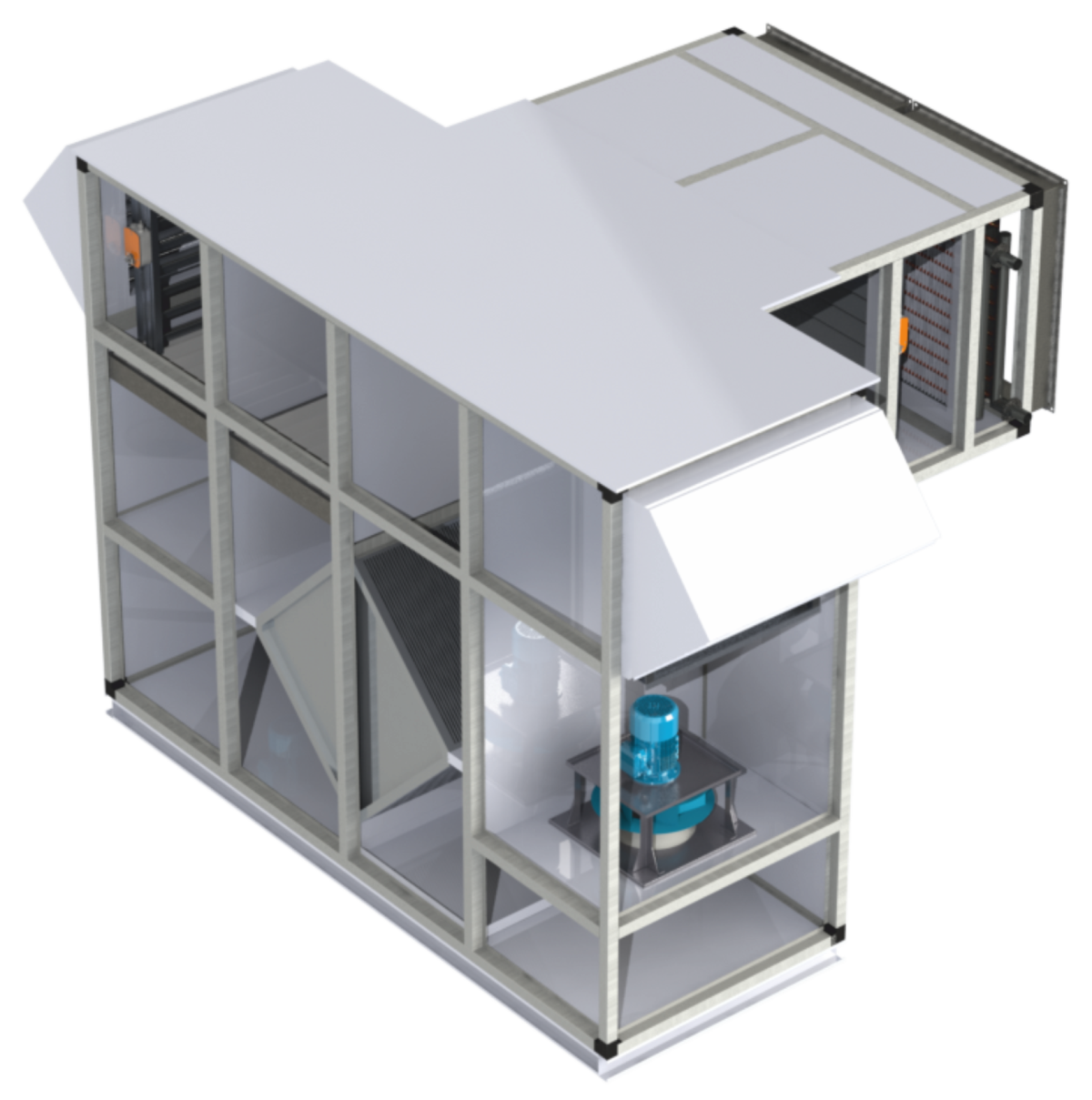 Приточно-вытяжной агрегат климатический наружного исполнения с жидкостным нагревом