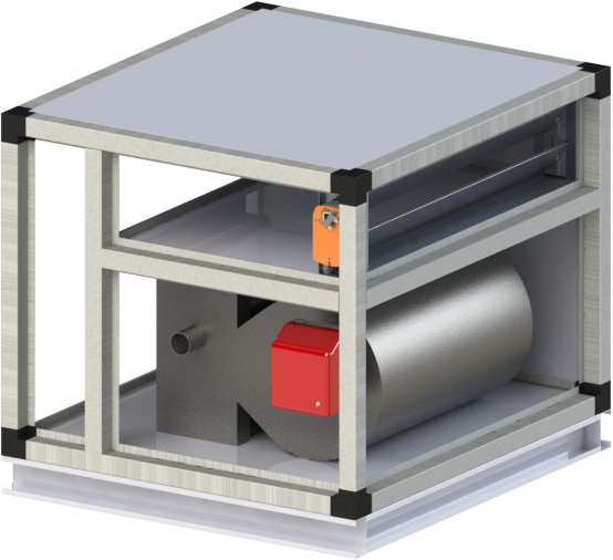 Приточный агрегат климатический наружного исполнения с газовым нагревом и охлаждением
